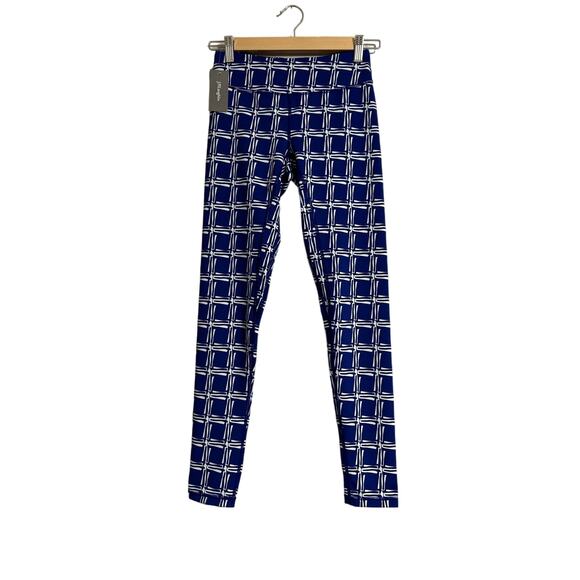 J McLaughlin Blue White Patterned Acadia UPF 50 Leggings XS - Picture 1 of 4